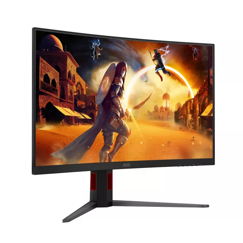 AOC C32G4Z 31,5 inch lenktas žaidimų monitorius, Full HD, 240Hz, 1ms, VA, FreeSync Premium, juodas/raudonas