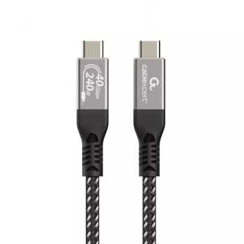 Gembird CCBP-USB4-CMCM240-0.5M Premium USB4 Type-C įkrovimo ir duomenų kabelis, 40 Gbps, 240 W, 0,5 m