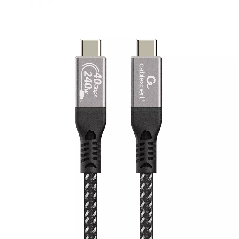 Gembird CCBP-USB4-CMCM240-0.5M Premium USB4 Type-C įkrovimo ir duomenų kabelis, 40 Gbps, 240 W, 0,5 m