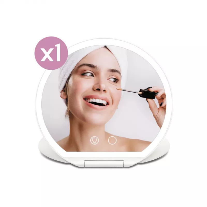 Girmi BE03 Make-up Mirror su LED apšvietimu, 1x/5x didinimas, chromuota apdaila