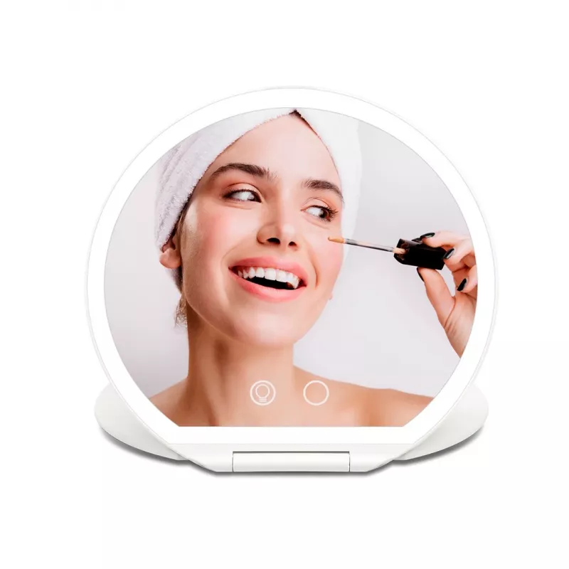 Girmi BE03 Make-up Mirror su LED apšvietimu, 1x/5x didinimas, chromuota apdaila