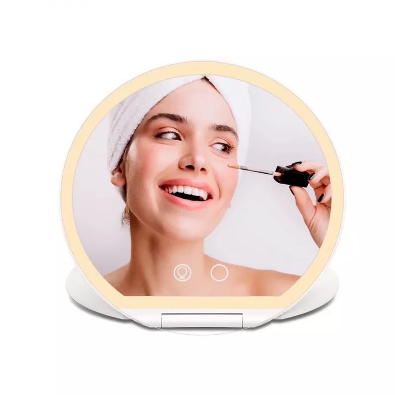 Girmi BE03 Make-up Mirror su LED apšvietimu, 1x/5x didinimas, chromuota apdaila