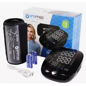 OROMED ORO-N12 SMART Viršutinės žasto kraujospūdžio matuoklis su USB, balsu ir apšviestu ekranu
