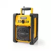 Nedis FM Radio RDFM3100YW – nešiojamas FM radijas su Bluetooth, AUX, IPX5, geltona