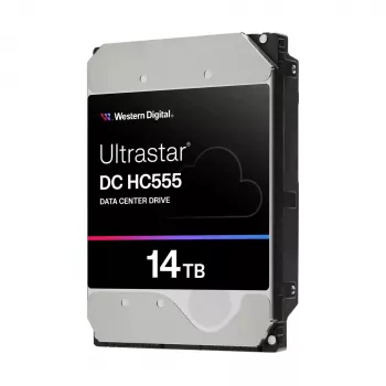 WD Ultrastar DC HC555 14 TB 3,5 inch vidinis kietasis diskas - SAS 12Gb/s - 7200 RPM - 512 MB talpykla - savaiminio šifravimo diskas (SED)