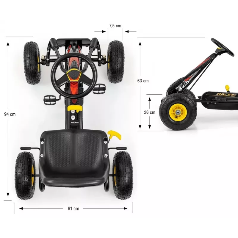 MILLY MALLY Pedal Go-Kart Thor Black