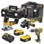 DEWALT DCK329P2T-QW 18V XR Belaidis kombinuotas rinkinys: 2 greičių smūginis gręžtuvas ir kampinis šlifuoklis su 2x 5,0 Ah akumuliatoriais, įkrovikliu ir T-STAK II dėklu