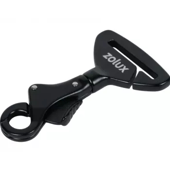 ZOLUX Nomad Dog Seat Belt Safety Clip - juodas, reguliuojamas 45-75 cm, universalus šuns saugos diržas automobiliui