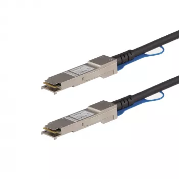 StarTech.com 0,5 m QSFP+ tiesioginio prijungimo kabelis (MSA suderinamas) – 40G QSFP+ pasyvus dvigyslis kabelis QSFP į QSFP – juodas