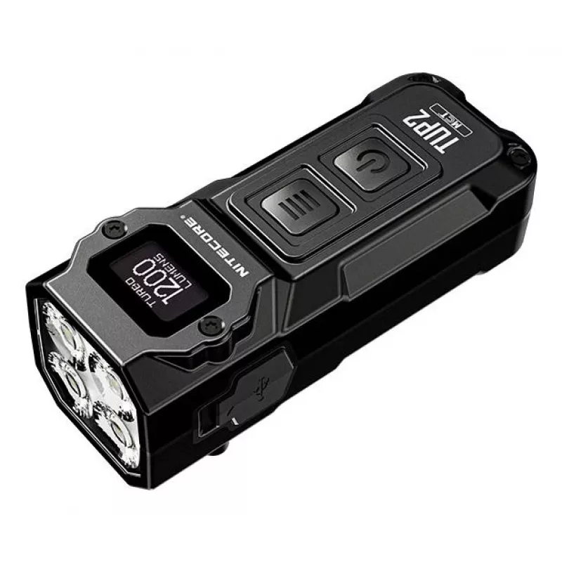 Nitecore TUP2 Raktų Pakabukas Žibintuvėlis Juodas 1200lm USB-C