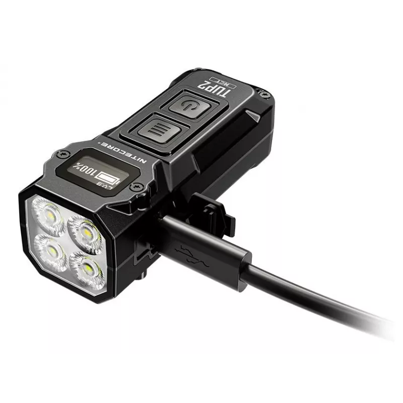 Nitecore TUP2 Raktų Pakabukas Žibintuvėlis Juodas 1200lm USB-C