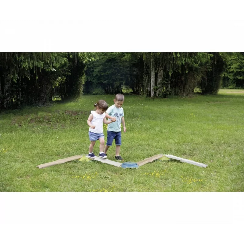 Smoby Life Balance Beam Set – 10 dalių modulinis balansavimo takas su laipteliais, vidaus / lauko, nuo 2 metų