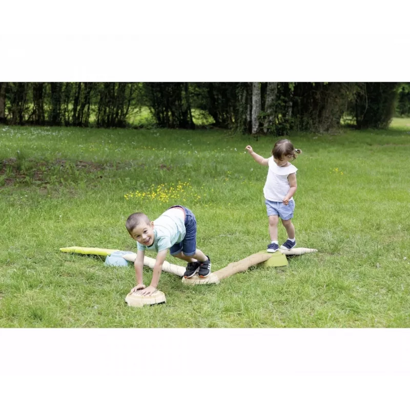 Smoby Life Balance Beam Set – 10 dalių modulinis balansavimo takas su laipteliais, vidaus / lauko, nuo 2 metų