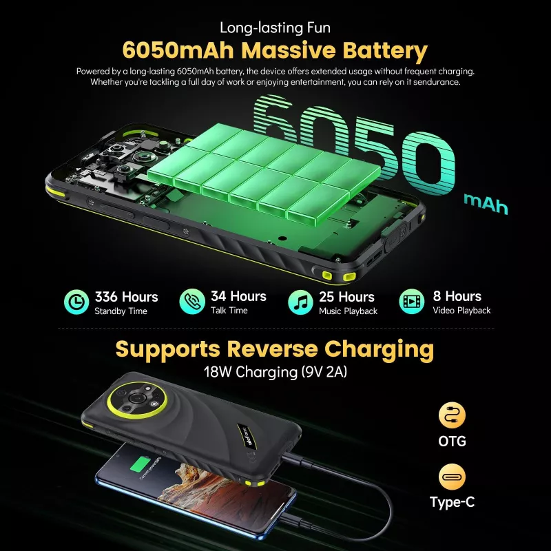 ULEFONE Armor X31 Pro 4G atsparus išmanusis telefonas, 5,45 inch HD+, 8 GB RAM, 256 GB atminties, 5200 mAh, IP68/IP69K, oranžinis