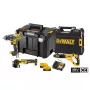 DEWALT 18V XR akumuliatorinis 3 dalių komplektas DCK327P2T (DCD791, DCG405, DCH263) su 2 x 5,0 Ah baterijomis, įkrovikliu ir TSTAK dėklais