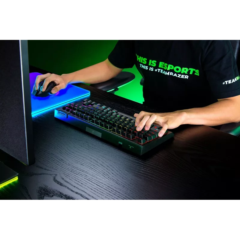 „Razer BlackWidow V4 Tenkeyless HyperSpeed Orange Switch“ klaviatūra – JAV išdėstymas