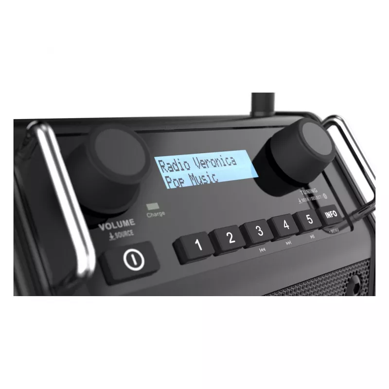 PerfectPro DABPRO statybinis radijas DAB+ FM Bluetooth IP65 juodas