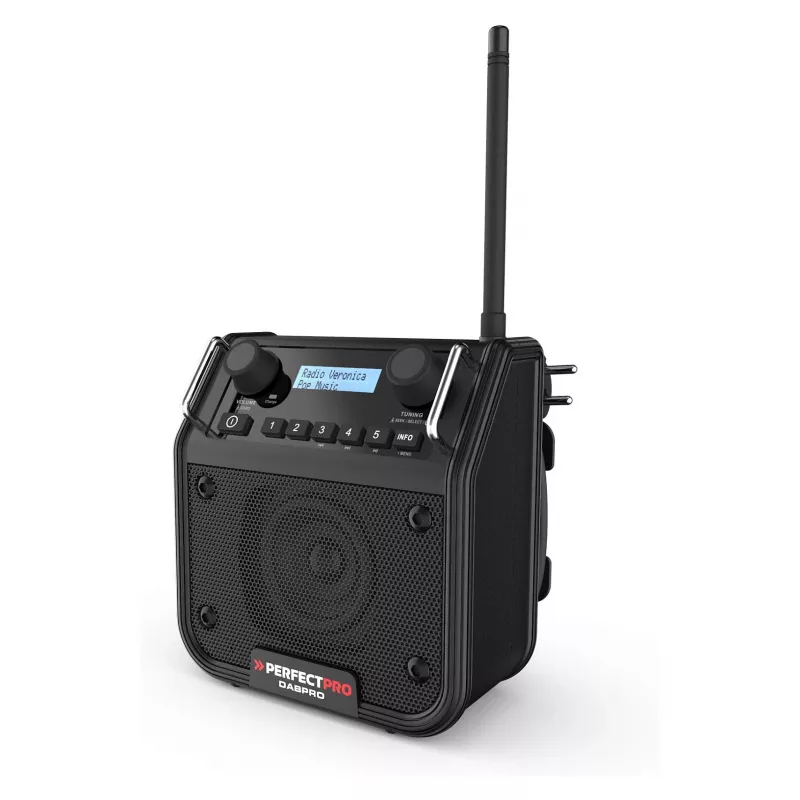 PerfectPro DABPRO statybinis radijas DAB+ FM Bluetooth IP65 juodas