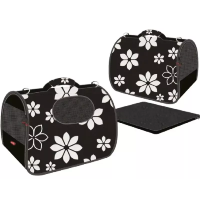 ZOLUX NOMAD FLOWER M minkštas nešiklis šunims ir katėms, 43,5x25x28,5 cm, gėlių raštas