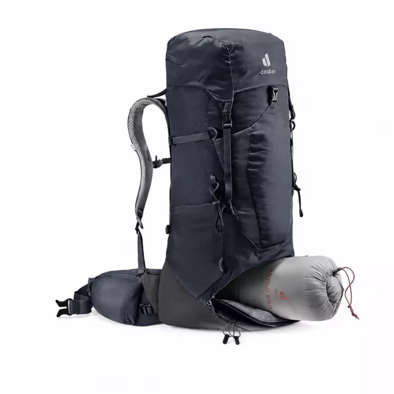 Deuter Aircontact Lite 40+10 kuprinė Black/Graphite