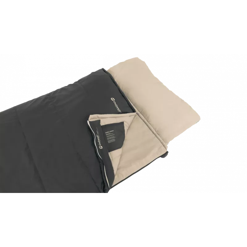 Outwell Contour Prime sintetinis miegmaišis (190 cm) – juodas, dešininis užtrauktukas