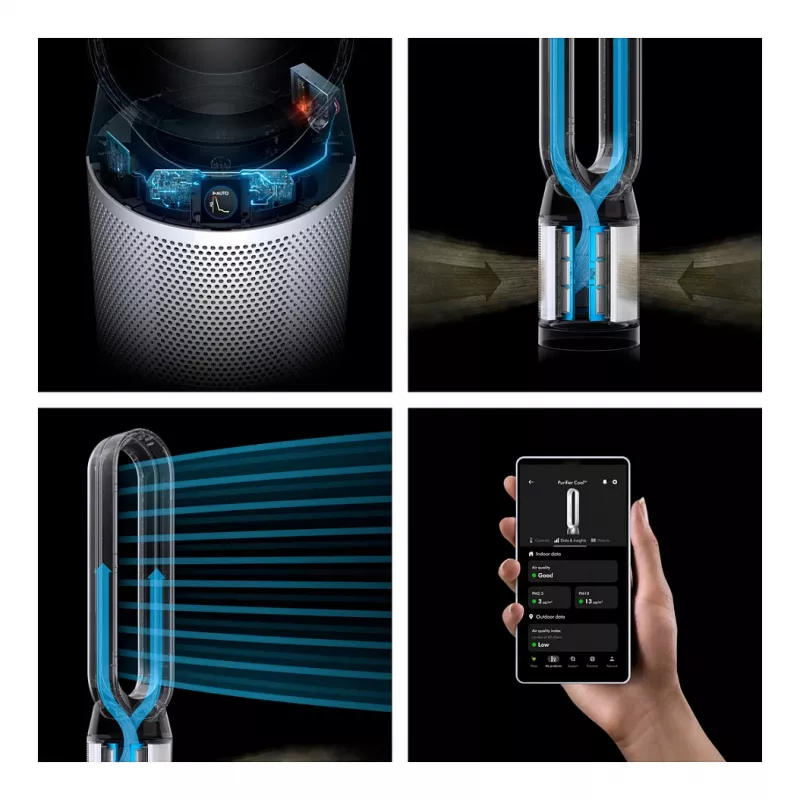 Oro valytuvas su ventiliatoriumi Dyson Purifier Cool PC1 sidabrinis/baltas
