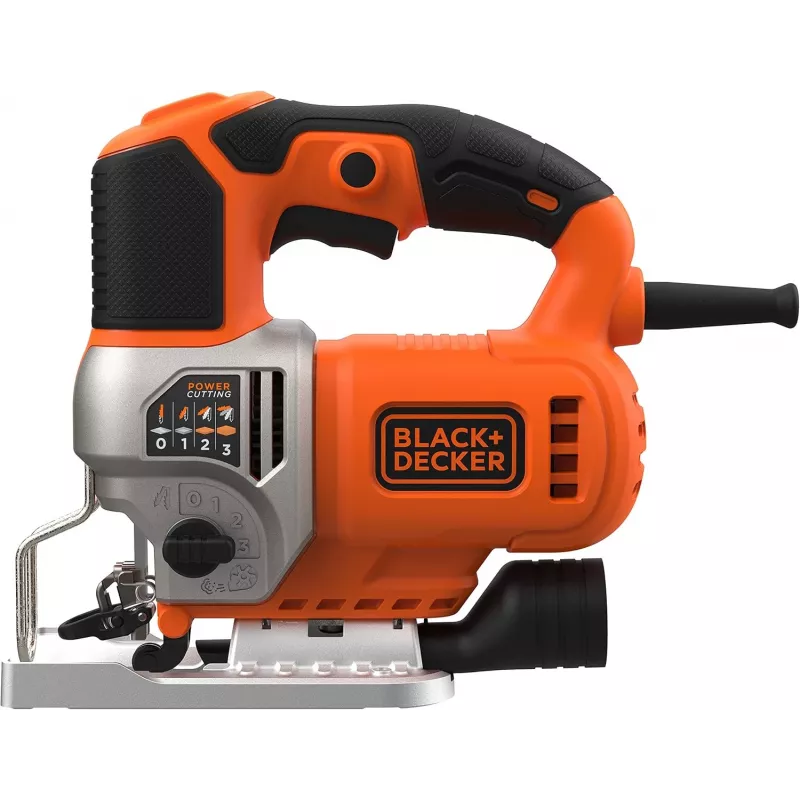 Black & Decker BES610K-QS 650W švytuoklinis siaurapjūklis su įrankių dėžute