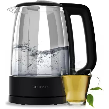 Cecotec ThermoSense 320 Clear elektrinis virdulys 2200 W 1,7 l stiklas juoda/skaidri