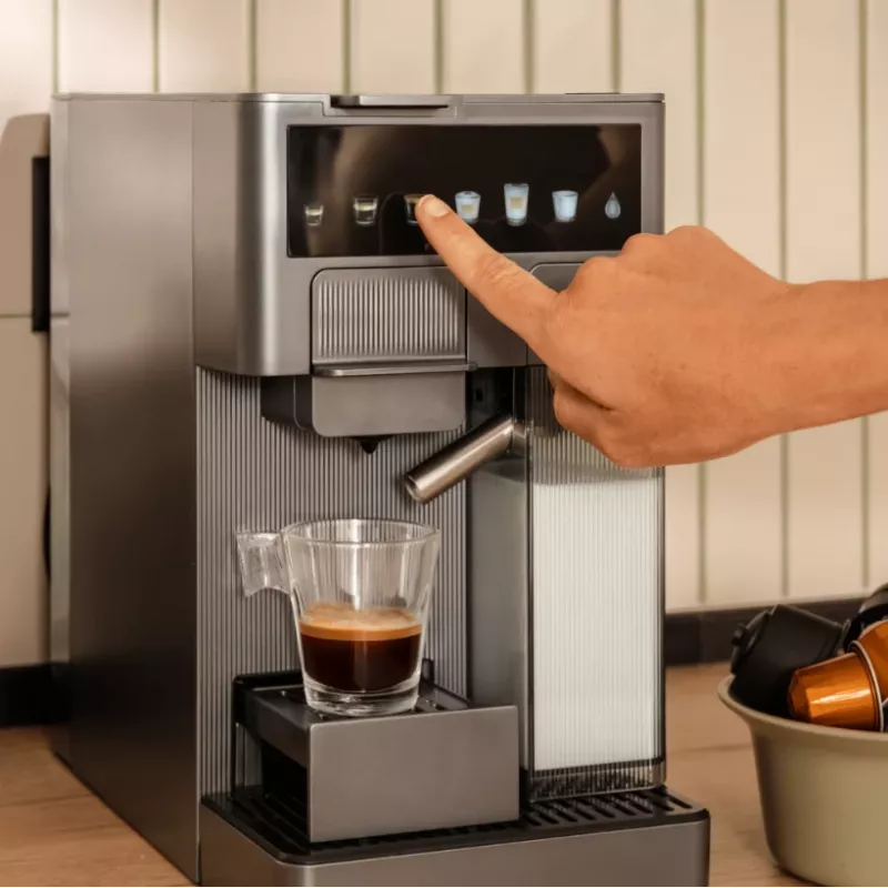 Cecotec FreeStyle Latte T Espresso kavos aparatas – 20 barų siurblys, įmontuotas pieno putotojas, 1350 W, pilka