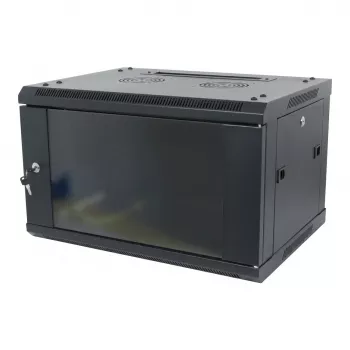 ALLNET 19 colių sieninis stovas 18U 1-dalis gylis 450mm juodas SMA serijos plokščias paketas