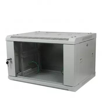 ALLNET 19 colių sieninis korpusas 18U T600mm šviesiai pilkas išardytas plokščioje pakuotėje SMA serija