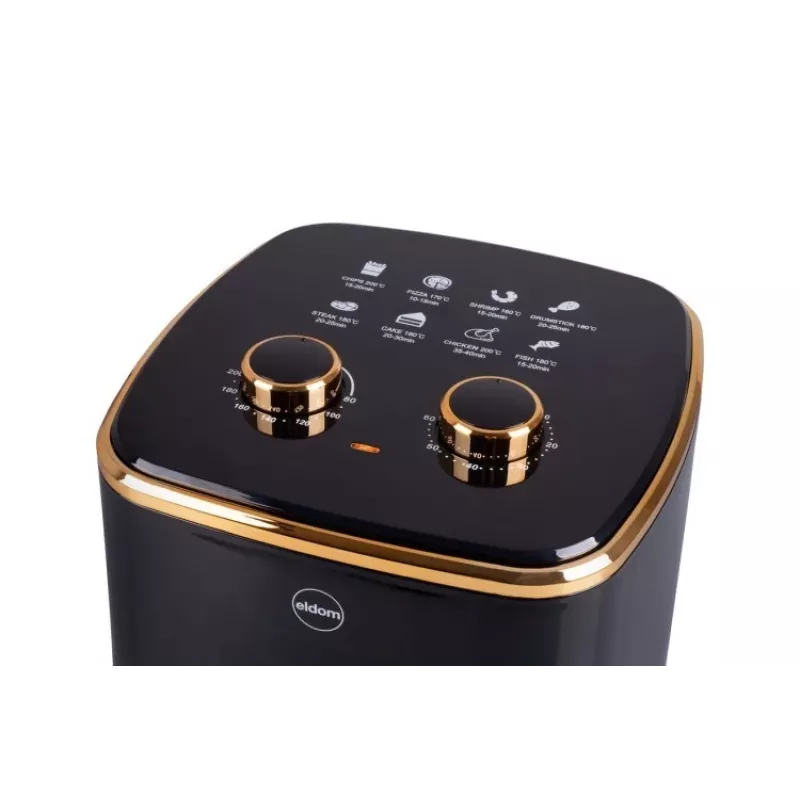 ELDOM FR45 FRITELO 1500 W Bekvapė Keptuvė, Juoda