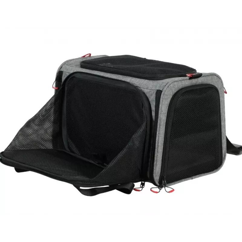 ZOLUX NOMAD L Expandable Pet Carrier 48×30.8×30,5 cm Grey/Black