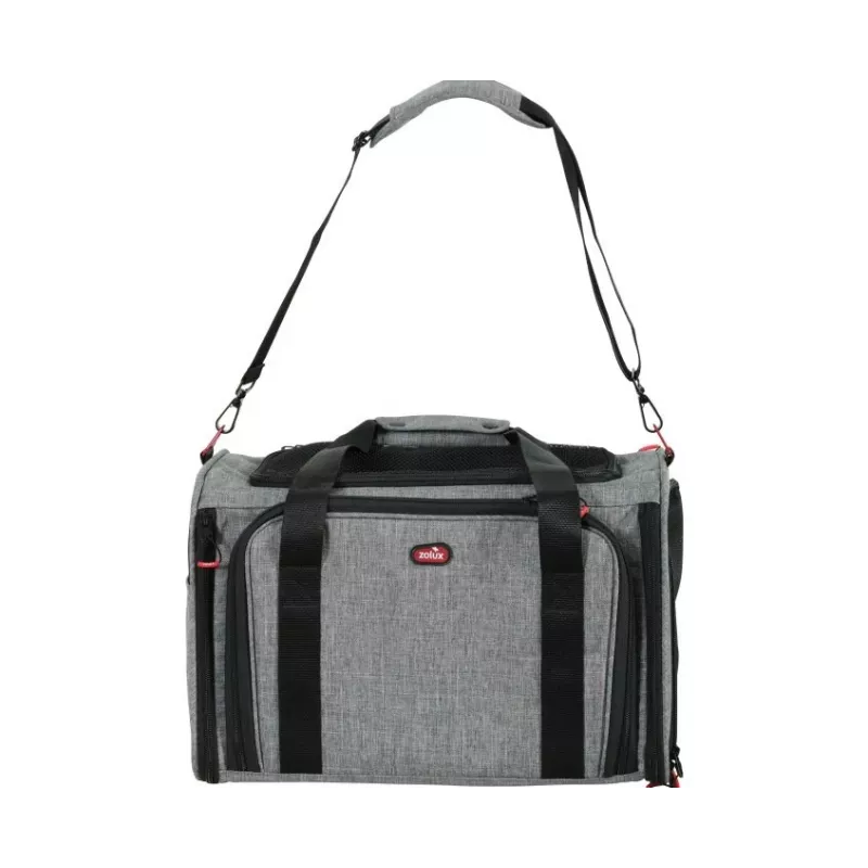 ZOLUX NOMAD L Expandable Pet Carrier 48×30.8×30,5 cm Grey/Black