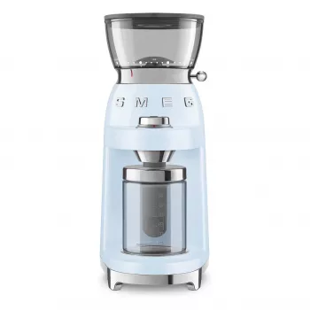 Smeg CGF03PBEU Kavos Malūnėlis, 15 Malimo Nustatymų, 240 g Pupelių Talpa, 150 W, Pastelinė Mėlyna