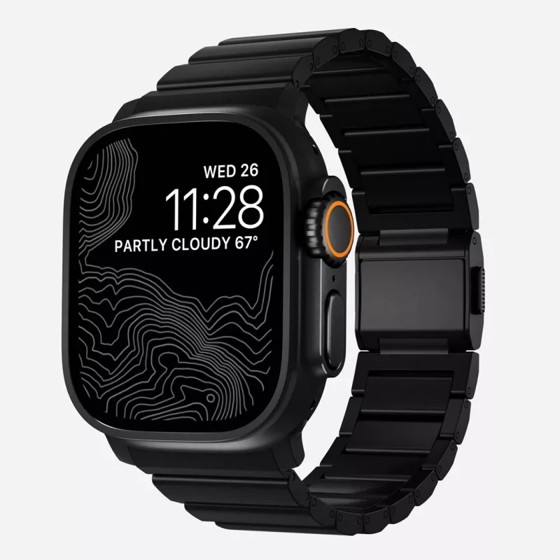 NOMAD Titanium Band, skirta Apple Watch 46/49mm, sidabrinė