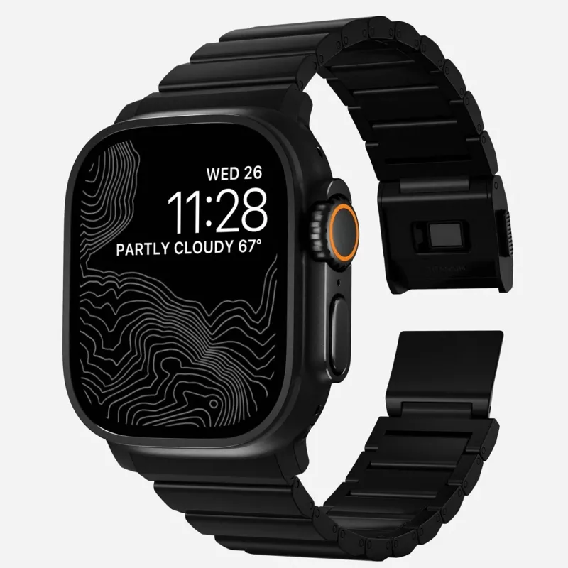 NOMAD Titanium Band, skirta Apple Watch 46/49mm, sidabrinė