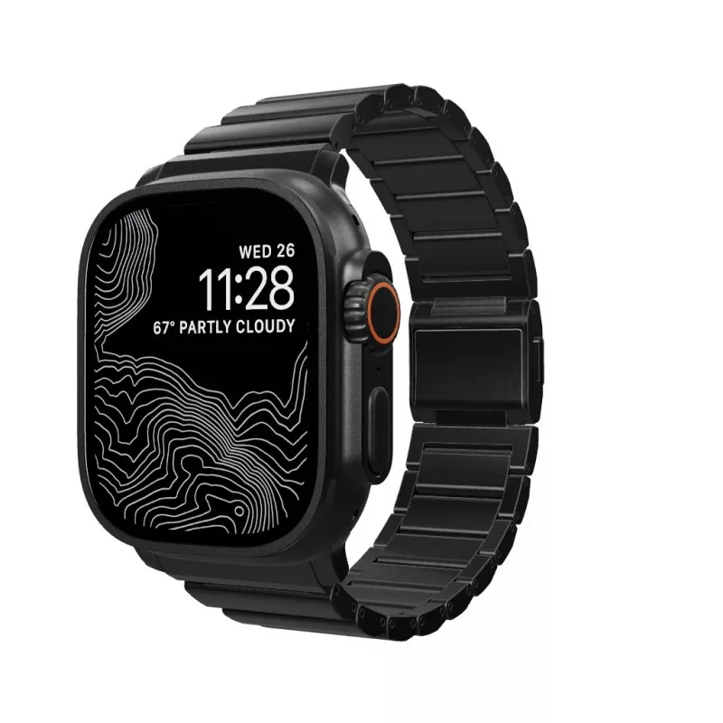 NOMAD Titanium Band, skirta Apple Watch 46/49mm, sidabrinė