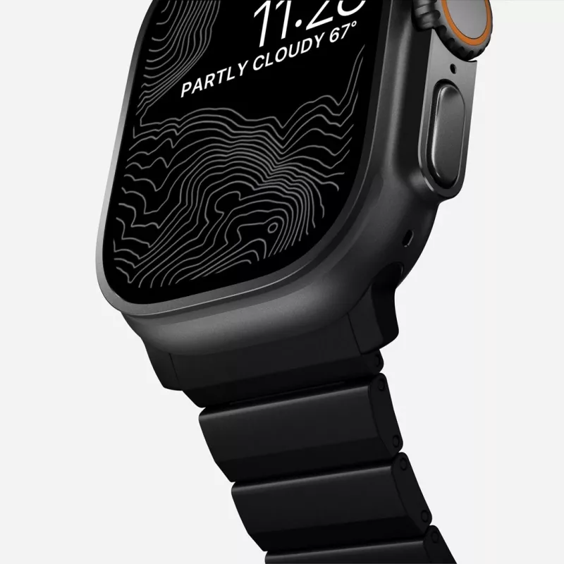 NOMAD Titanium Band, skirta Apple Watch 46/49mm, sidabrinė