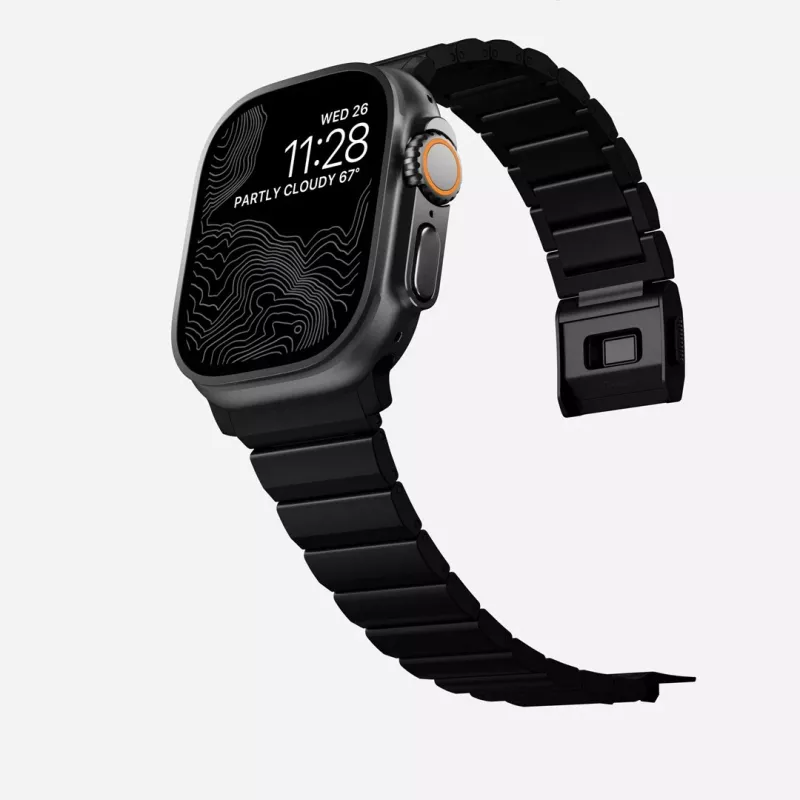 NOMAD Titanium Band, skirta Apple Watch 46/49mm, sidabrinė