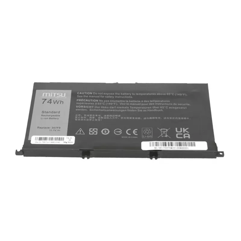 MITSU akumuliatorius Dell Inspiron 357F9 5577 7557 6600mAh 14.8V Li-ion