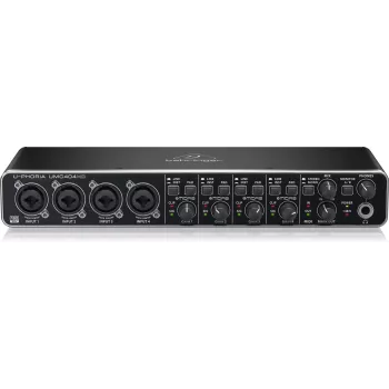 Behringer UMC404HD USB garso sąsaja 4x4 24 bitų / 192 kHz su MIDAS išankstiniais stiprintuvais