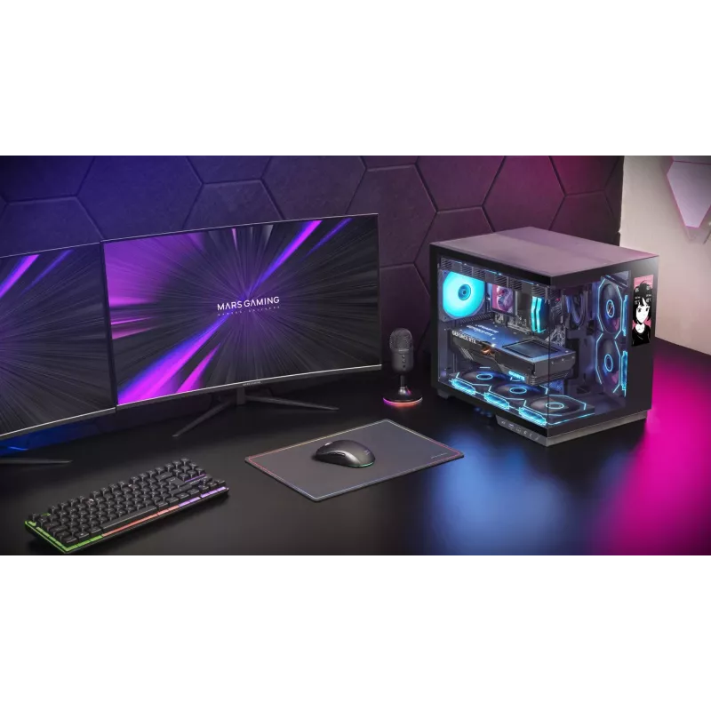 Tacens Mars Gaming MCMIRAGE Midi Tower kompiuterio korpusas, juodas
