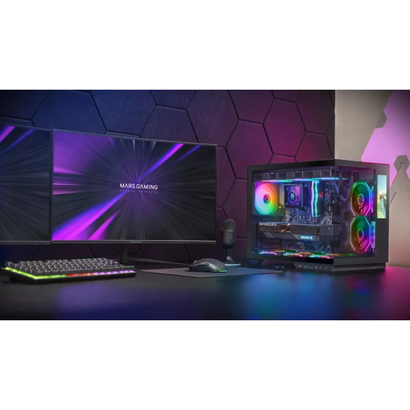Tacens Mars Gaming MCMIRAGE Midi Tower kompiuterio korpusas, juodas