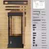 ONKRON FPRO2L-30-B Mobilus grindinis stovas televizoriams nuo 55 iki 100 colių, juodas