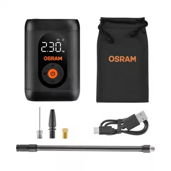 OSRAM TyreInflate 1600 Essential 12V automobilinis padangų kompresorius 80 PSI analoginis manometras