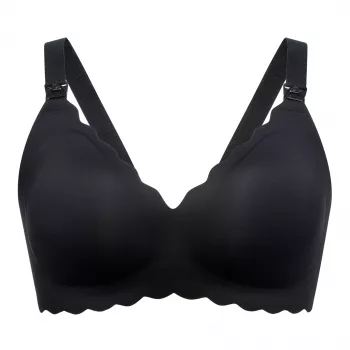 MOMCOZY YN46 Seamless Support Floral Nursing Bra Black 3XL