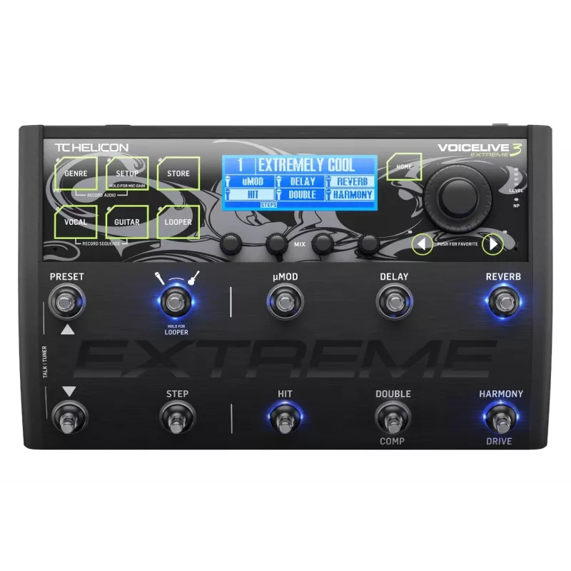 TC-Helicon VoiceLive 3 Extreme – gitaros ir vokalo multi-efektų procesorius su looperiu
