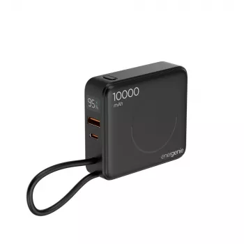 Gembird PB10-WPC15-LCD-01 greitojo įkrovimo powerbankas su belaidžiu įkrovikliu, 20 W, 10000 mAh, juodas