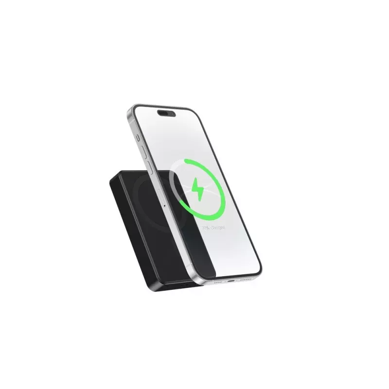 Gembird PB10-WPC15M-01 belaidis magnetinis powerbankas 15W, 10000 mAh, juodas